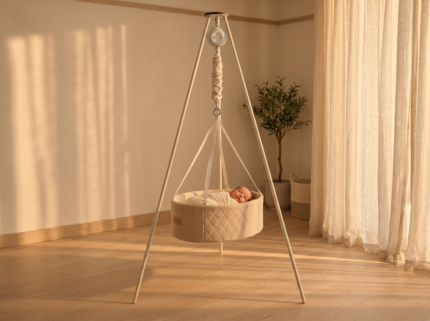 CLASSIC BUNDLE OVAL CRADLE MOTOR CONNECT PREMIUM - WHITE TRIPOD