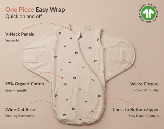MOONBOON BABY SWADDLE - LEAF