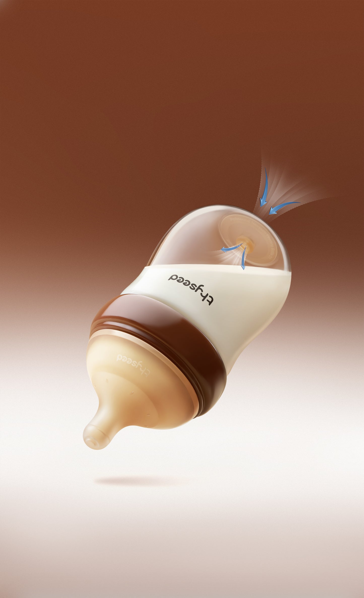 THYSEED NATURAL ANTI-COLIC GLASS BABY BOTTLE（0-1 MONTHS)