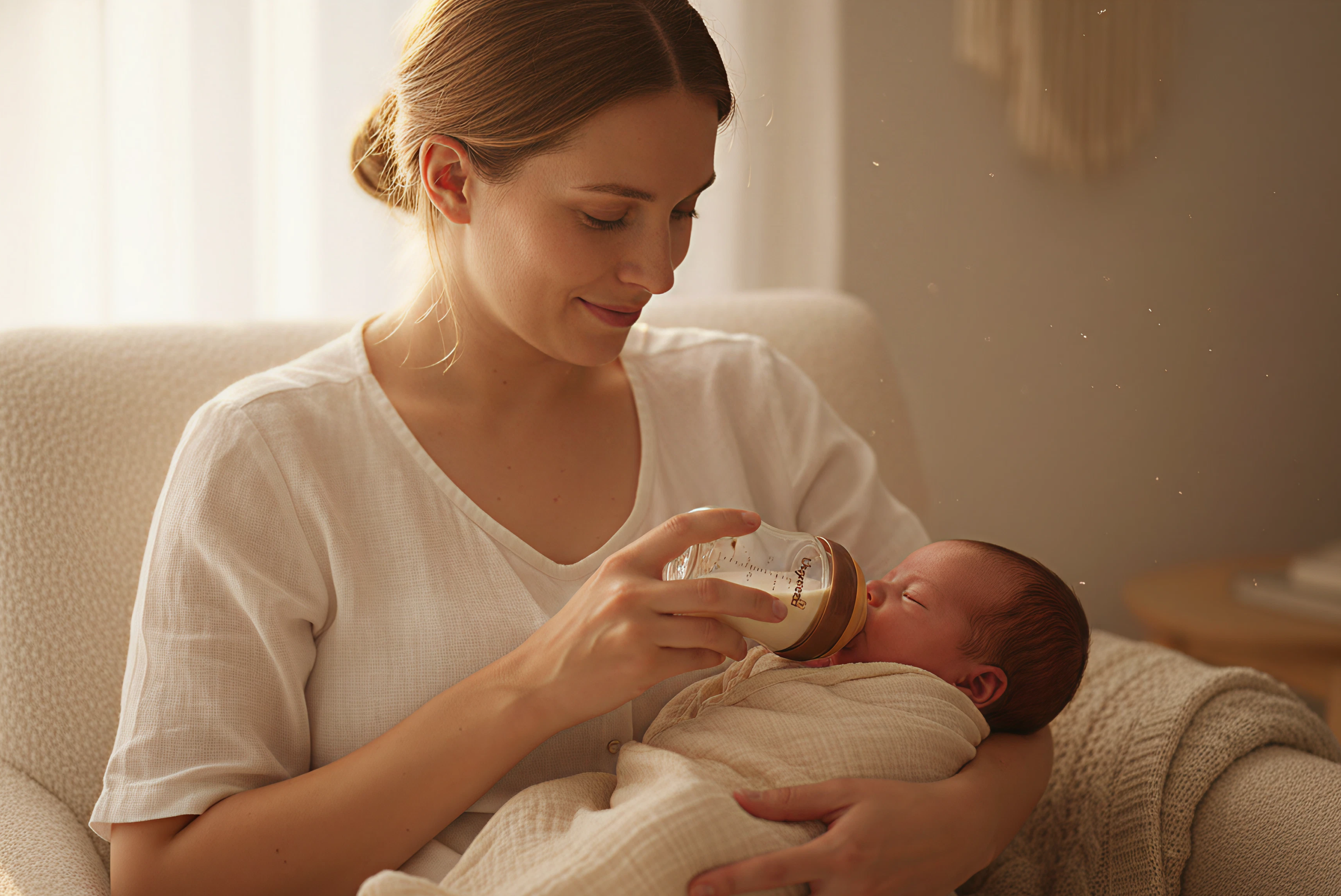 Thyseed Natural Anti-colic Glass Baby Bottle (2-3 Months) - 160ML