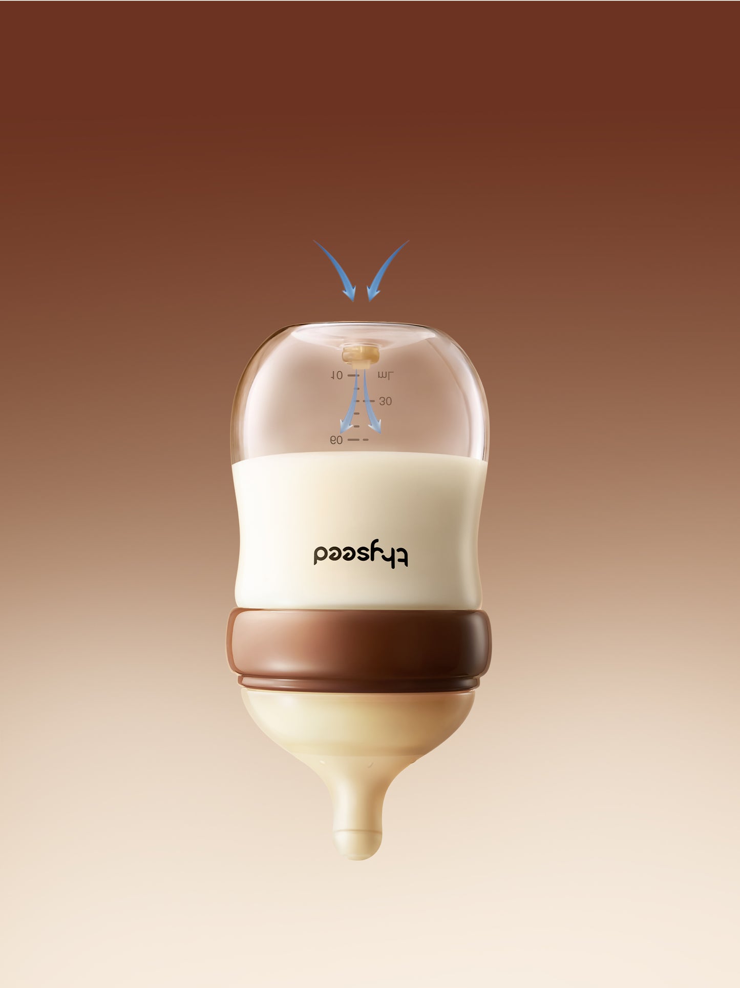 THYSEED NATURAL ANTI-COLIC GLASS BABY BOTTLE（1-2 MONTHS)