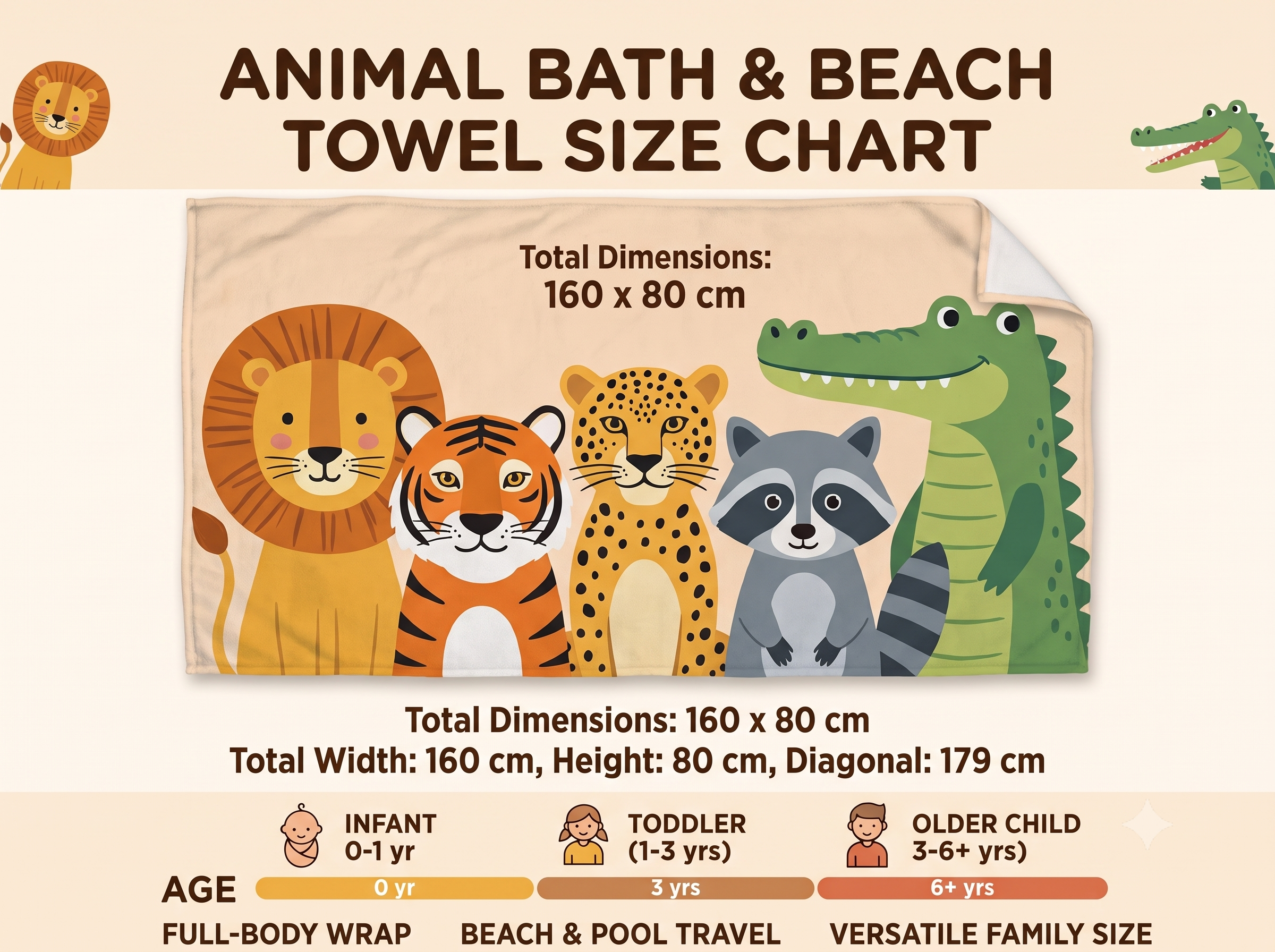 Baby Bites Animal Baby Towel