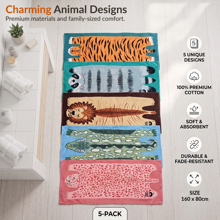 Baby Bites Animal Baby Towel