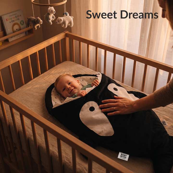 Baby Bites Orca Baby Sleeping Bag - Black