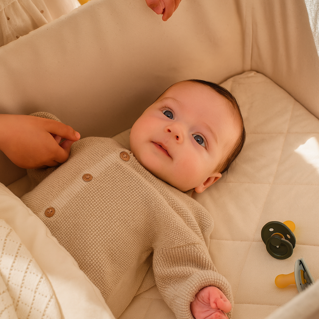 CRADLE WITH FOAM MATTRESS - NATURE