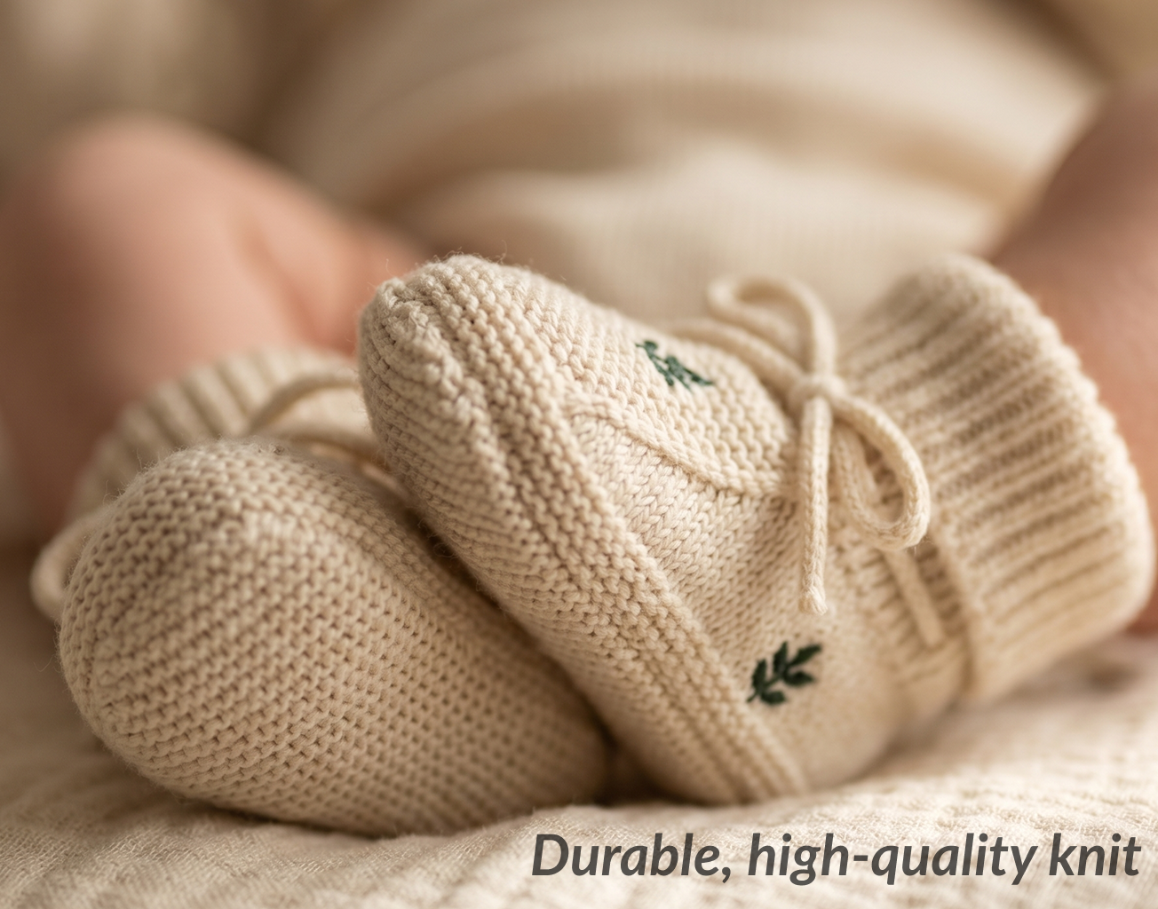 Moonboon Knitted Bonnet & Booties Giftbox