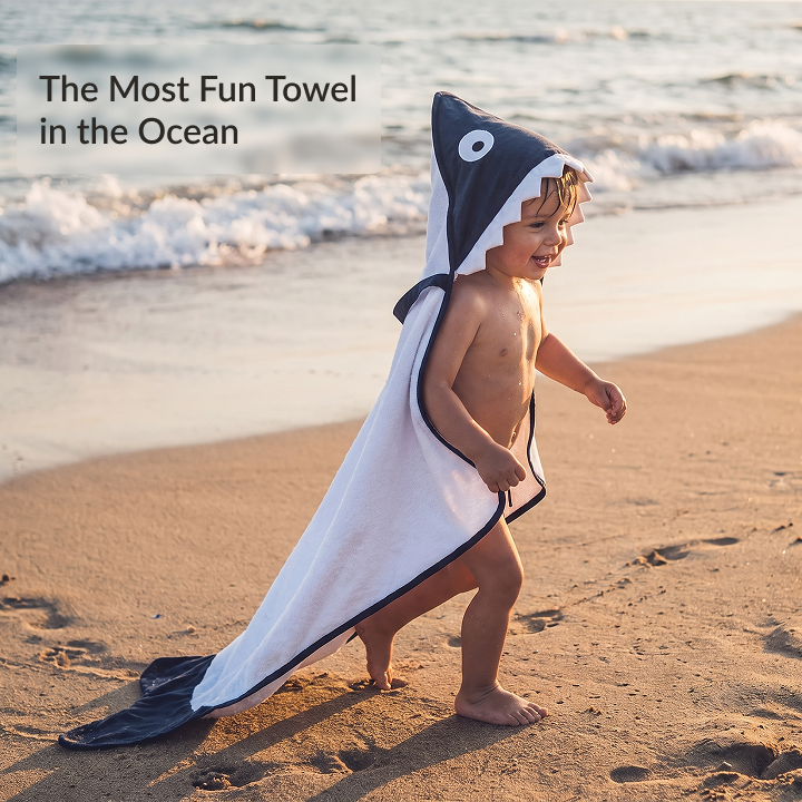 Baby Bites Baby Towel Cape Sharp