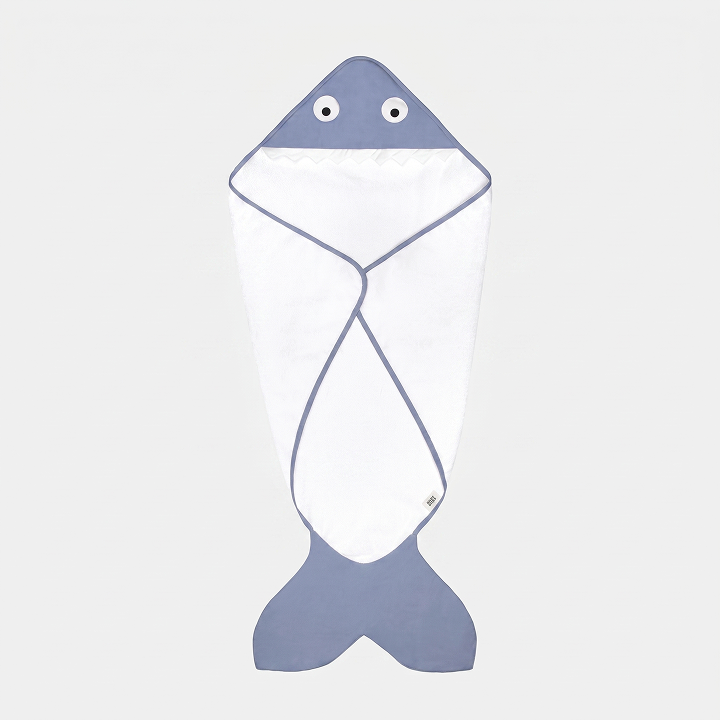 Baby Bites Baby Towel Cape Sharp