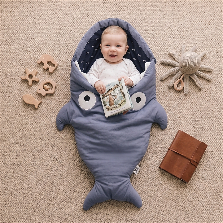 Baby Bites Shark Baby Sleeping Bag