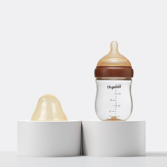 THYSEED NATURAL ANTI-COLIC GLASS BABY BOTTLE (0-1 MONTHS) - 160ml